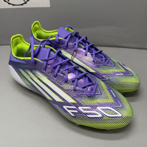 Adidas F50 Elite SG Soccer Cleats Men Sz 11 Purple Green JH7633 SoftGround Studs